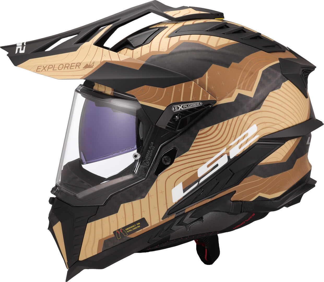 CASCO INTEGRALE LS2 MX701 EXPLORER CARBONIO ECE 2206